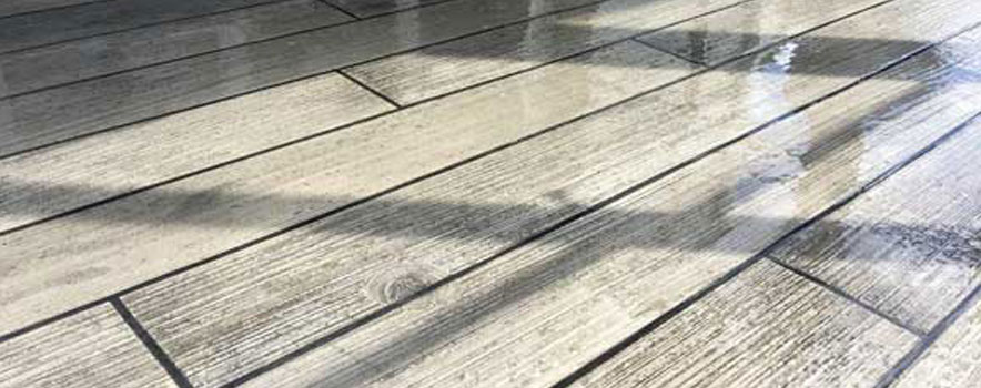 wood-stamped concrete patterns